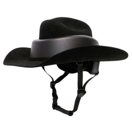 Ridesafe by Resistol Black Felt Hat Helmet Fashionable