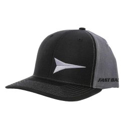 Fast Back Black & Grey Logo Flex Fit Cap Fashion