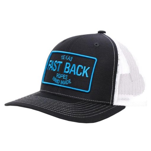 Fast Back Steel & White Square Blue Patch Mesh Back Cap