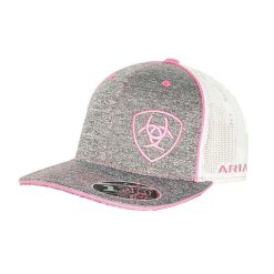 Ariat Heathered Grey Pink Meshback Cap Quality Guarantee