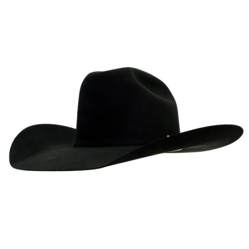 STT Pure Beaver Black Felt Hat 4.5in Brim Outlet