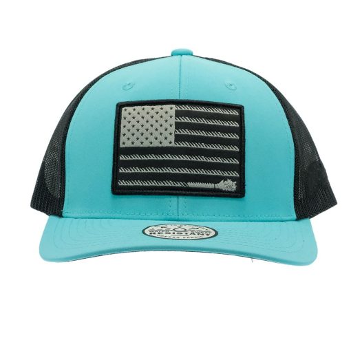 Hooey Liberty Roper Turquoise Black 6Panel Youth Cap Discount Online