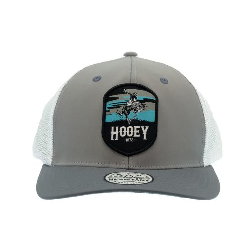 Hooey Cheyenne Grey White Trucker Hat Fashionable