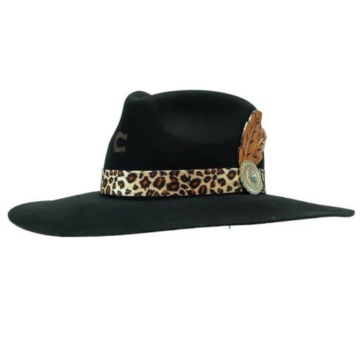Charlie 1 Horse Heat Seeker with Leopard Band Felt Hat
