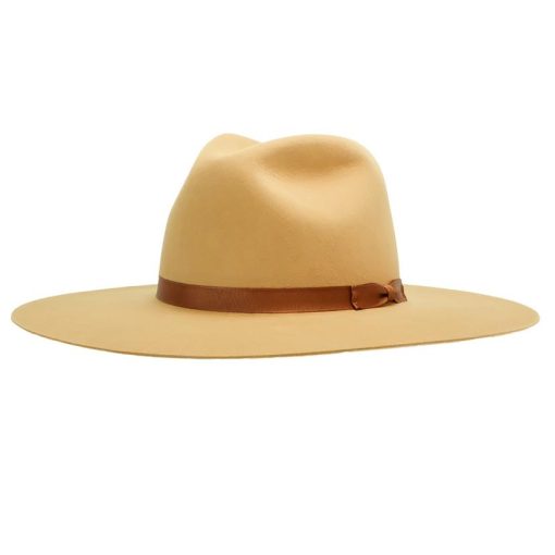 Rodeo King Camel Tracker Precreased 4″ Flat Brim Felt Hat Opening Sales
