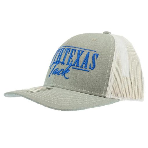 STT Grey and White with Blue Embroidery Meshback Cap Discount Online