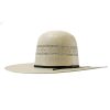 Twister Bangora 4.5″ Brim 2Cord Chocolate Band Open Crown Straw Hat