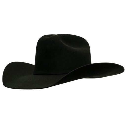 Resistol 6X USTRC 4.50″ Brim Black Felt Hat with Drilex – Precreased Store