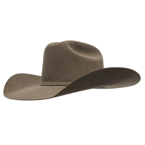 Resistol 6X USTRC 4.5″ Brim Stone Felt Cowboy Hat with Drilex – Precreased Fashionable