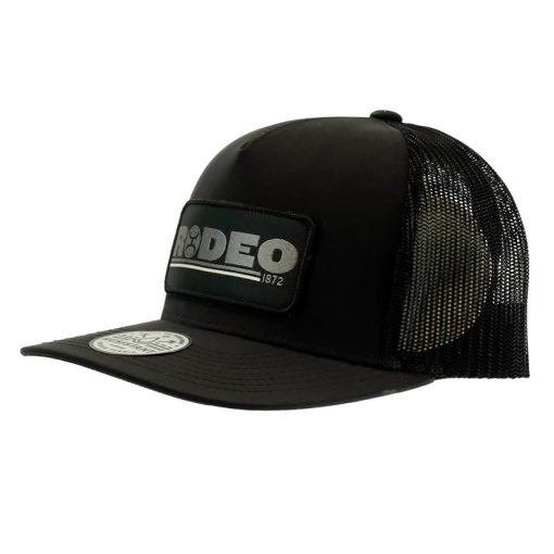 Hooey Rodeo Grey Patch Black 5 Panel Meshback Trucker Cap Limited Edition