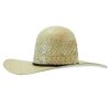 STT Twisted Weave 2 Cord Chocolate 4.5″ Brim Open Crown Straw Hat Opening Sales