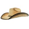 Twister Natural and Wheat Open Crown Straw Cowboy Hat Cut Price