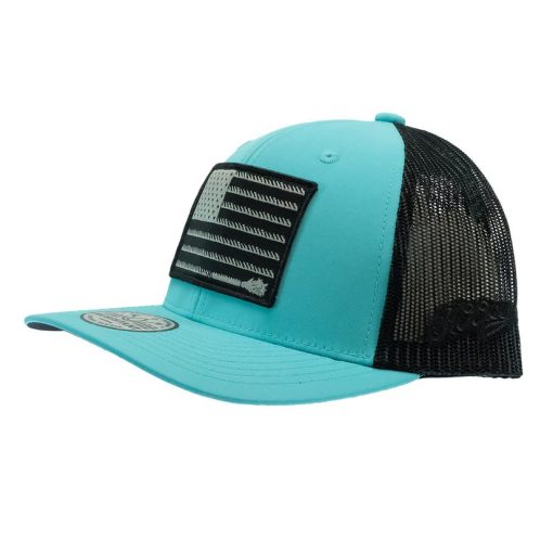 Hooey Liberty Roper Turquoise Black 6Panel Youth Cap Discount Online