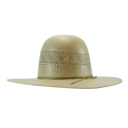 Serna 4.25″ Brim Open Crown Natural and Dark Tan Straw Hat Outlet