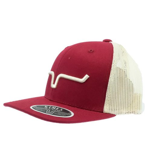 Kimes Ranch Red and Beige Weekly Trucker Cap Fashionable