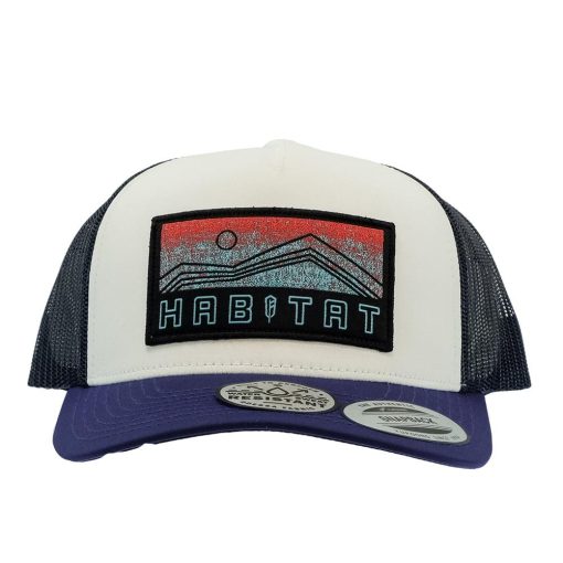 Hooey Habitat White and Navy Black and Red Rectangle Patch Cap Outlet