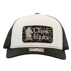 Classic Equine Cheetah Patch White and Black Meshback Cap Official