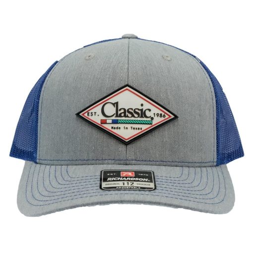 Classic Rope Heather Grey With Rubber Diamond Patch Cap Gift Selection