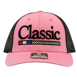 Classic Rope 3D Embroidery Hot Pink and Black Meshback Cap Exquisite Gifts
