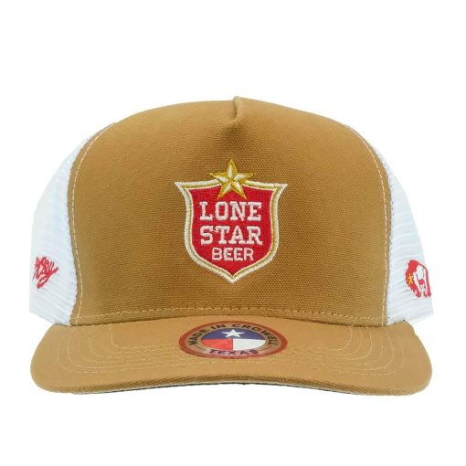 Hooey Lone Star Shield Patch Tan White Meshback Cap Opening Sales