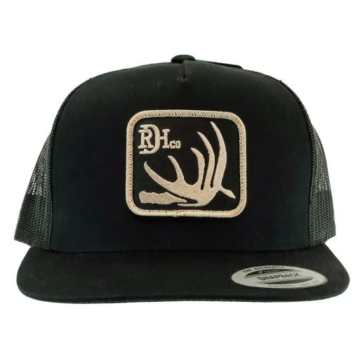 Red Dirt Hat Co Deer Shed Black on Black Meshback Cap Discount Online