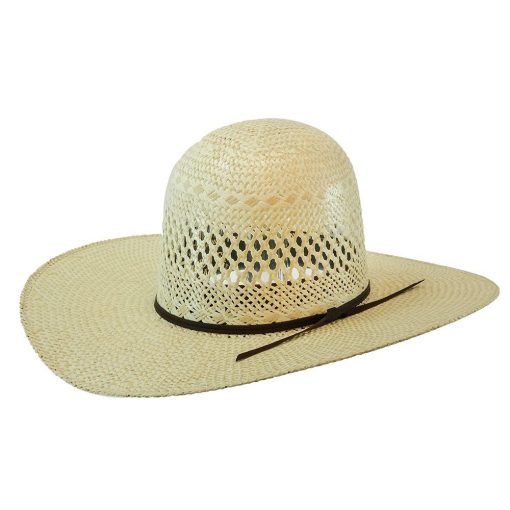 STT Twisted Weave 2 Cord Chocolate 4.5″ Brim Open Crown Straw Hat Opening Sales